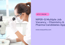 NIPER-G Multiple Job Vacancy - Chemistry & Pharma Candidates Apply