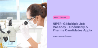 NIPER-G Multiple Job Vacancy - Chemistry & Pharma Candidates Apply