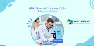 NITRKL Chemistry JRF Vacancy 2022 - Applications Invited