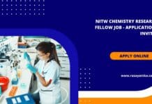 NITW Chemistry Research Fellow Job - Applications Invited