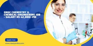 ONGC Chemistry & Chemical Engineering Job - Salary Rs 42,000/-pm