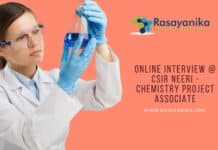 Online Interview @ CSIR NEERI - Chemistry Project Associate