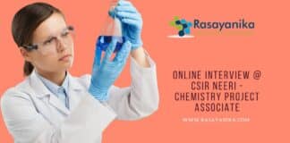 Online Interview @ CSIR NEERI - Chemistry Project Associate