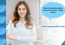 Pharma Associate Quality Assurance Vacancy - Apply Online