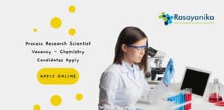 Process Research Scientist Vacancy - Chemistry Candidates Apply