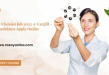 Qc Chemist Job 2022 @ Cargill - Candidates Apply Online