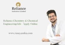 Reliance Chemistry & Chemical Engineering Job - Apply Online