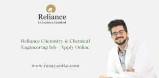 Reliance Chemistry & Chemical Engineering Job - Apply Online