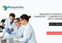 Research Scientist Chemistry - Candidates Apply Online