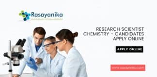 Research Scientist Chemistry - Candidates Apply Online