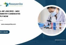 SNU JRF Job 2022 - MSc Chemistry Candidates Apply Now