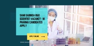 Sami Sabinsa R&D Scientist Vacancy - M Pharma Candidates Apply