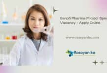 Sanofi Pharma Project Specialist Vacancy - Apply Online