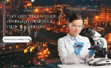 Tata Steel Announces Job Opening For Chemistry & Chemical Candidates Tata Steel Announces Job Opening For Chemistry & Chemical Candidates