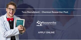 Teva Recruitment - Chemical Researcher - Apply Online