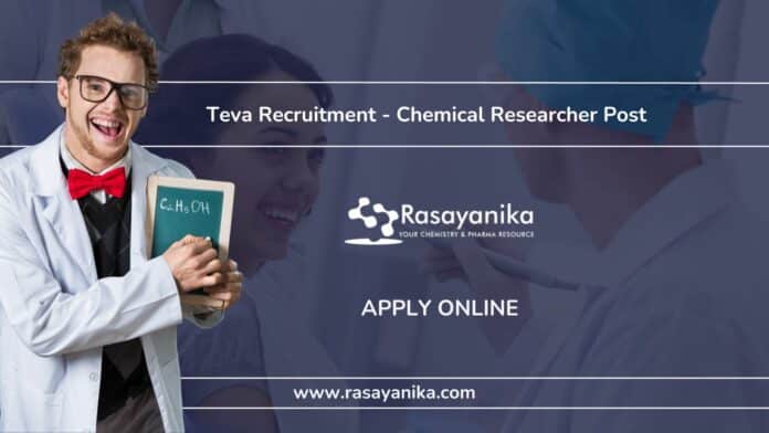 Teva Recruitment - Chemical Researcher - Apply Online