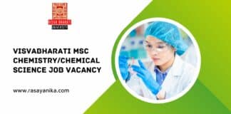 Visvabharati MSc Chemistry/Chemical Science Job Vacancy