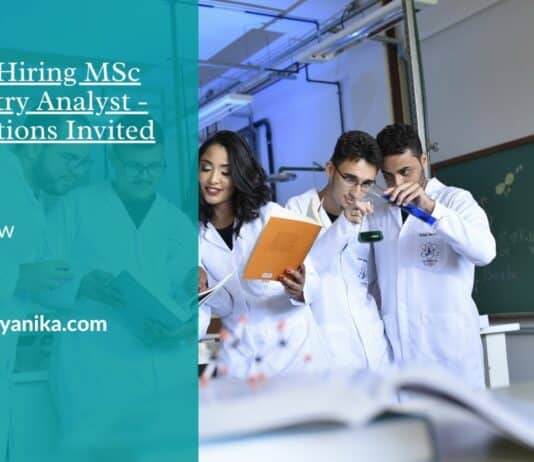 BECIL Hiring MSc Chemistry Analyst - Applications Invited