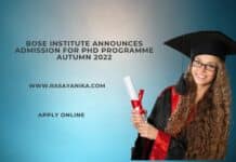 Bose Institute Announces Admission for PhD Programme Autumn 2022