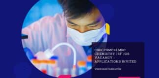 CSIR CSMCRI MSc Chemistry JRF Job Vacancy - Applications Invited