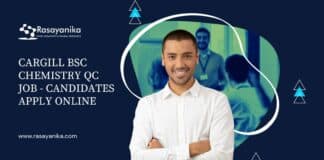 Cargill BSc Chemistry QC Job - Candidates Apply Online
