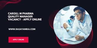 Cargill M Pharma Quality Manager Vacancy - Apply Online