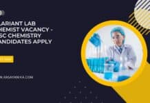 Clariant Lab Chemist Vacancy - MSc Chemistry Candidates Apply