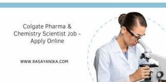Colgate Pharma & Chemistry Scientist Job - Apply Online