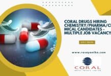 Coral Drugs Hiring Chemistry/Pharma/Chemical Candidates - Multiple Job Vacancy