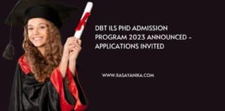 DBT ILS PhD Admission Program 2023 Announced - Applications Invited