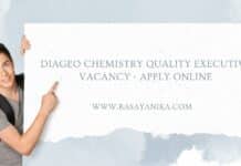 Diageo Chemistry Quality Executive Vacancy - Apply Online