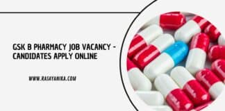 GSK B Pharmacy Job Vacancy - Candidates Apply Online