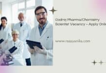 Godrej Pharma/Chemistry Scientist Vacancy - Apply Online