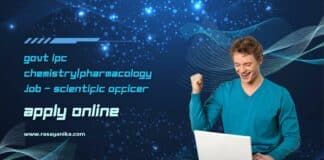 Govt IPC Chemistry/Pharmacology Job - Scientific Officer