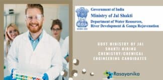 Govt Ministry of Jal Shakti Hiring Chemistry/Chemical Engineering Candidates