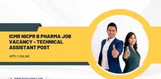ICMR NICPR B Pharma Job Vacancy - Technical Assistant Post
