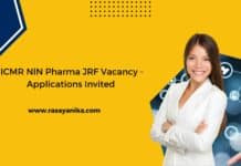 ICMR NIN Pharma JRF Vacancy - Applications Invited