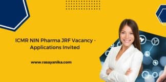 ICMR NIN Pharma JRF Vacancy - Applications Invited