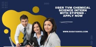 IISER TVM Chemical Science Intern With Stipend - Apply Now