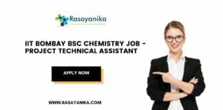 IIT Bombay BSc Chemistry Job - Project Technical Assistant