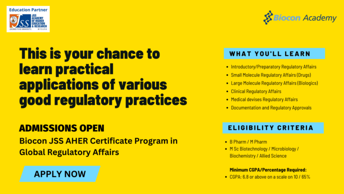 Biocon JSS Certificate Program