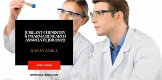 Jubilant Chemistry & Pharma Research Associate Job 2022