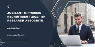 Jubilant M Pharma Recruitment 2022 - Sr Research Associate