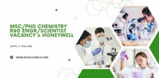 MSc/Phd Chemistry R&D Engr/Scientist Vacancy @ Honeywell
