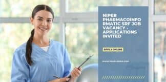 NIPER Pharmacoinformatic SRF Job Vacancy - Applications Invited