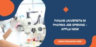 Panjab University M Pharma Job Opening - Apply Now