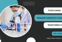 Freshers Chemistry & Pharmacy Job