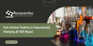 Post-doctoral Positions in Computational Chemistry @ IISER Bhopal
