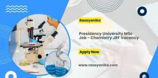 Presidency University MSc Job - Chemistry JRF Vacancy