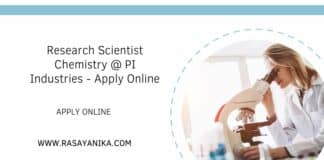 Research Scientist Chemistry @ PI Industries - Apply Online